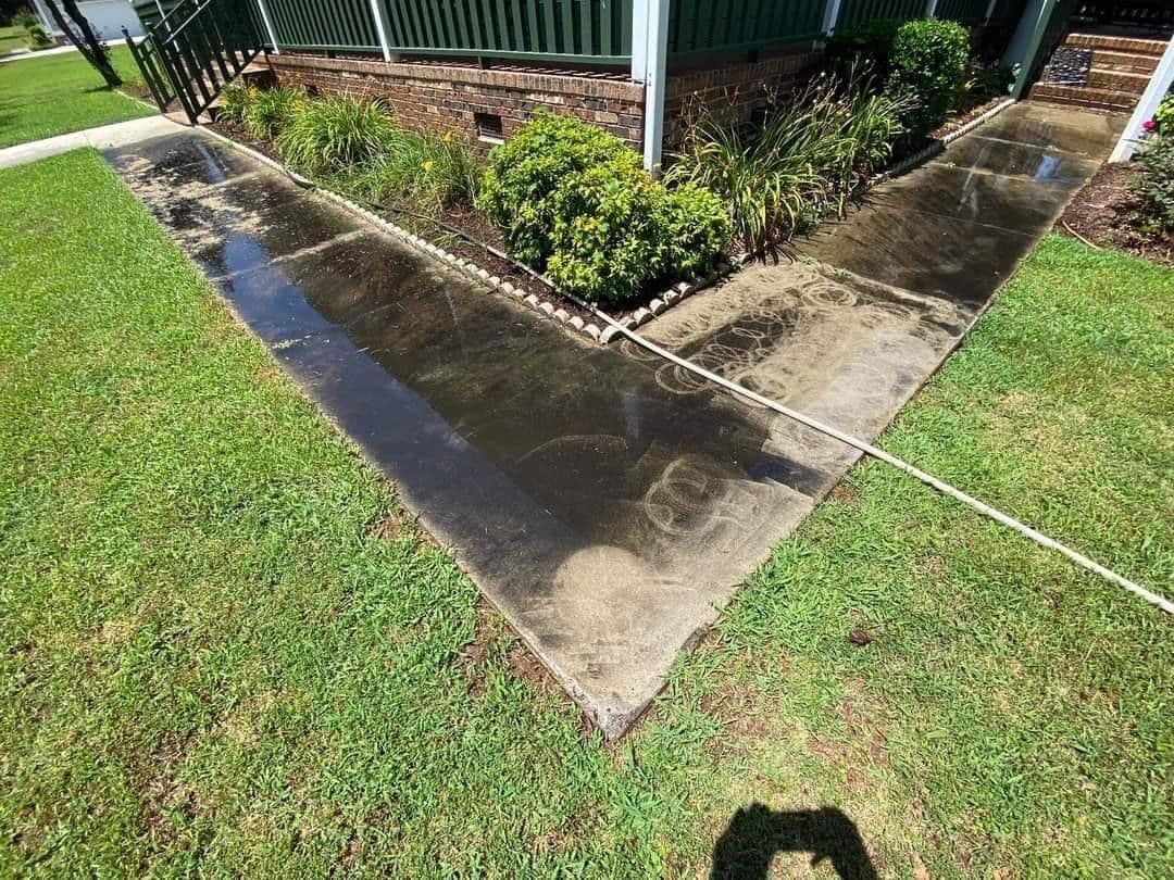 Concrete Cleaning Walkway Transformation image